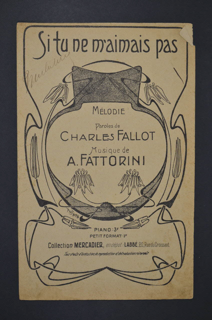 chanson petit format 1965.168.40 Photo Mucem