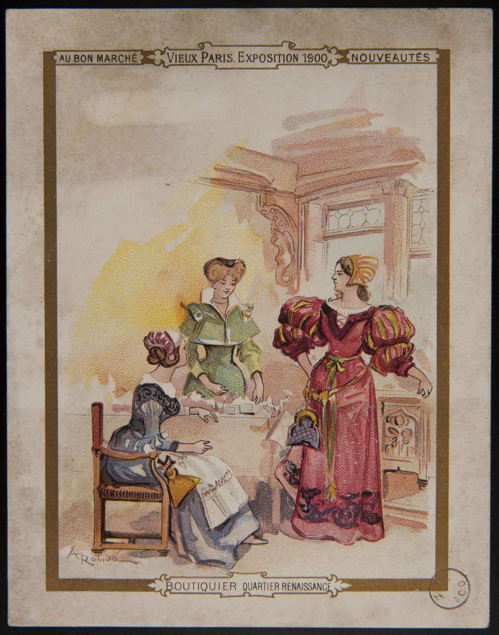 Albert Robida carte réclame chromo 1900 1975.3.167 Photo