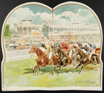 carte réclame Chevaux dans une prairie 1975.3.177  Photo