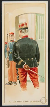 carte réclame Soldats à la caserne 1975.3.215 Photo