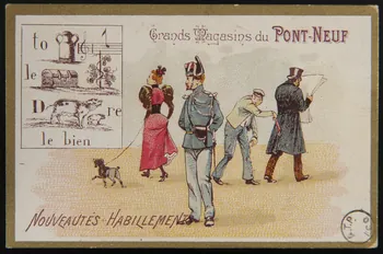Dupuy Th. & Fils carte réclame chromo Paris 1888 1975.3.226 Photo