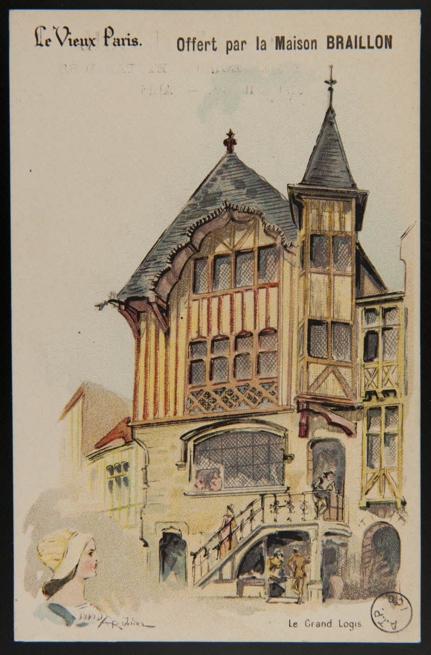 Albert Robida carte réclame chromo 1900 1975.3.231 Photo