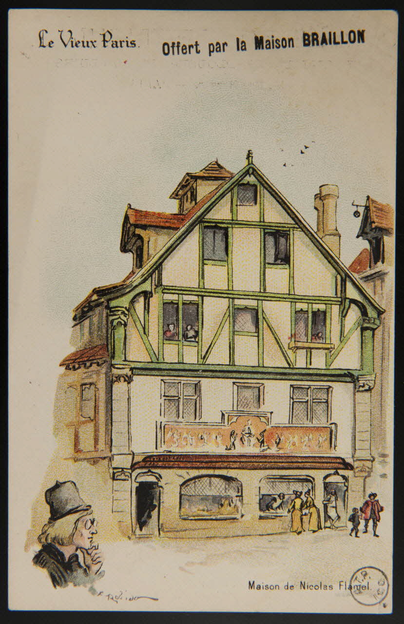 Albert Robida carte réclame chromo 1900 1975.3.233 Photo