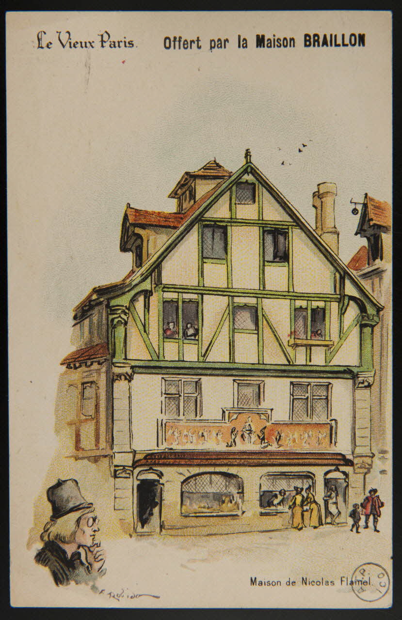 Albert Robida carte réclame chromo 1900 1975.3.234 Photo