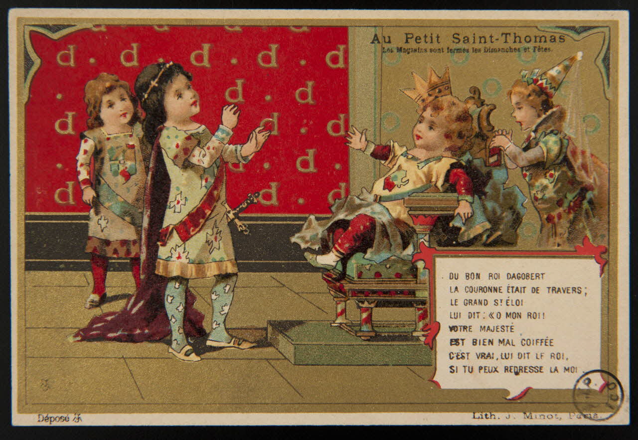 carte réclame DU BON ROI DAGOBERT  LA COURONNE ETAIT DE TRAVERS 1975.3.241 Photo