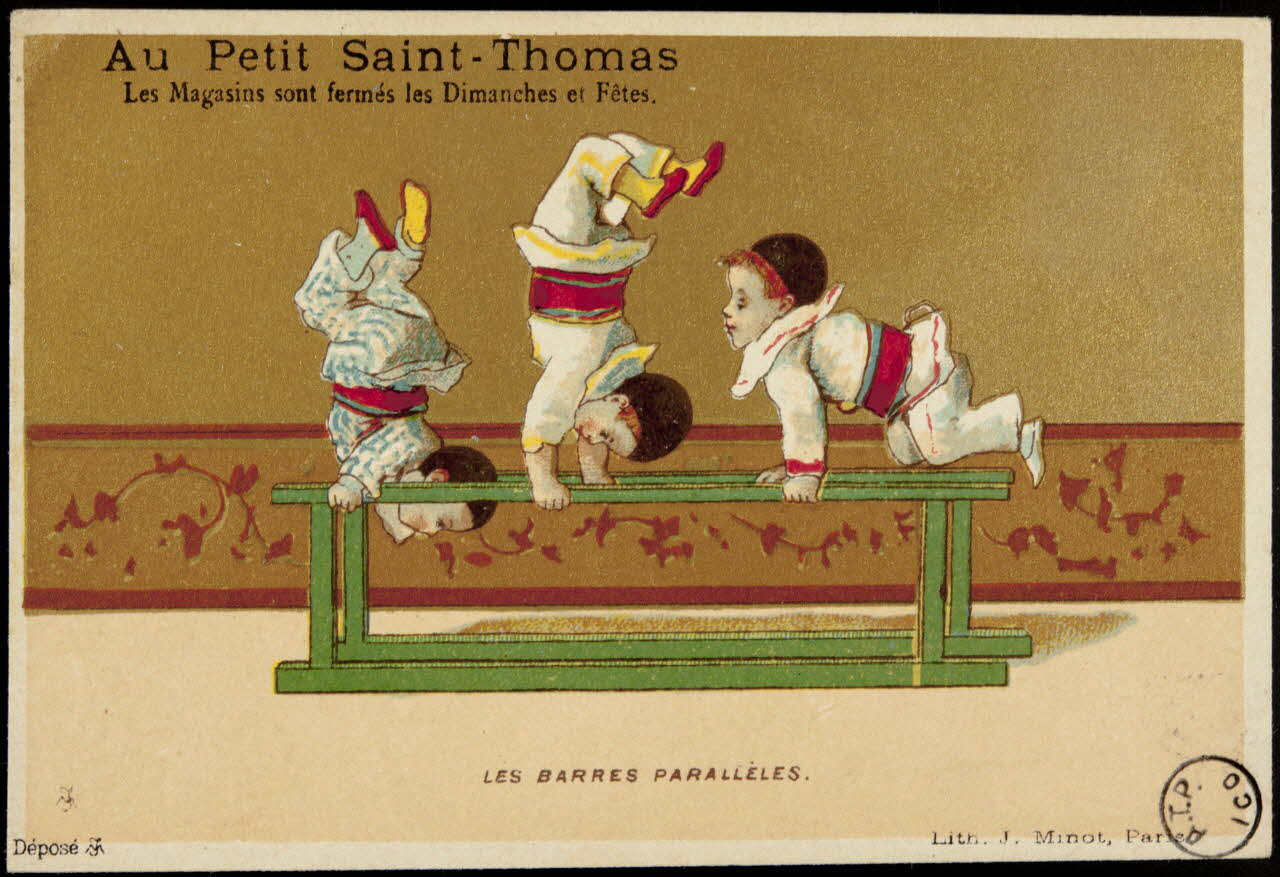 carte réclame LES BARRES PARALLELES. 1975.3.247 Photo