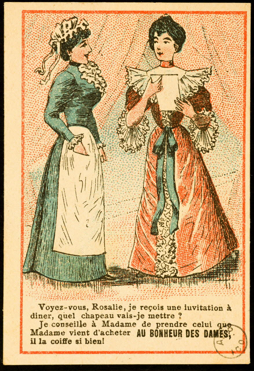 carté réclame Discussion entre femmes 1975.3.255 Photo