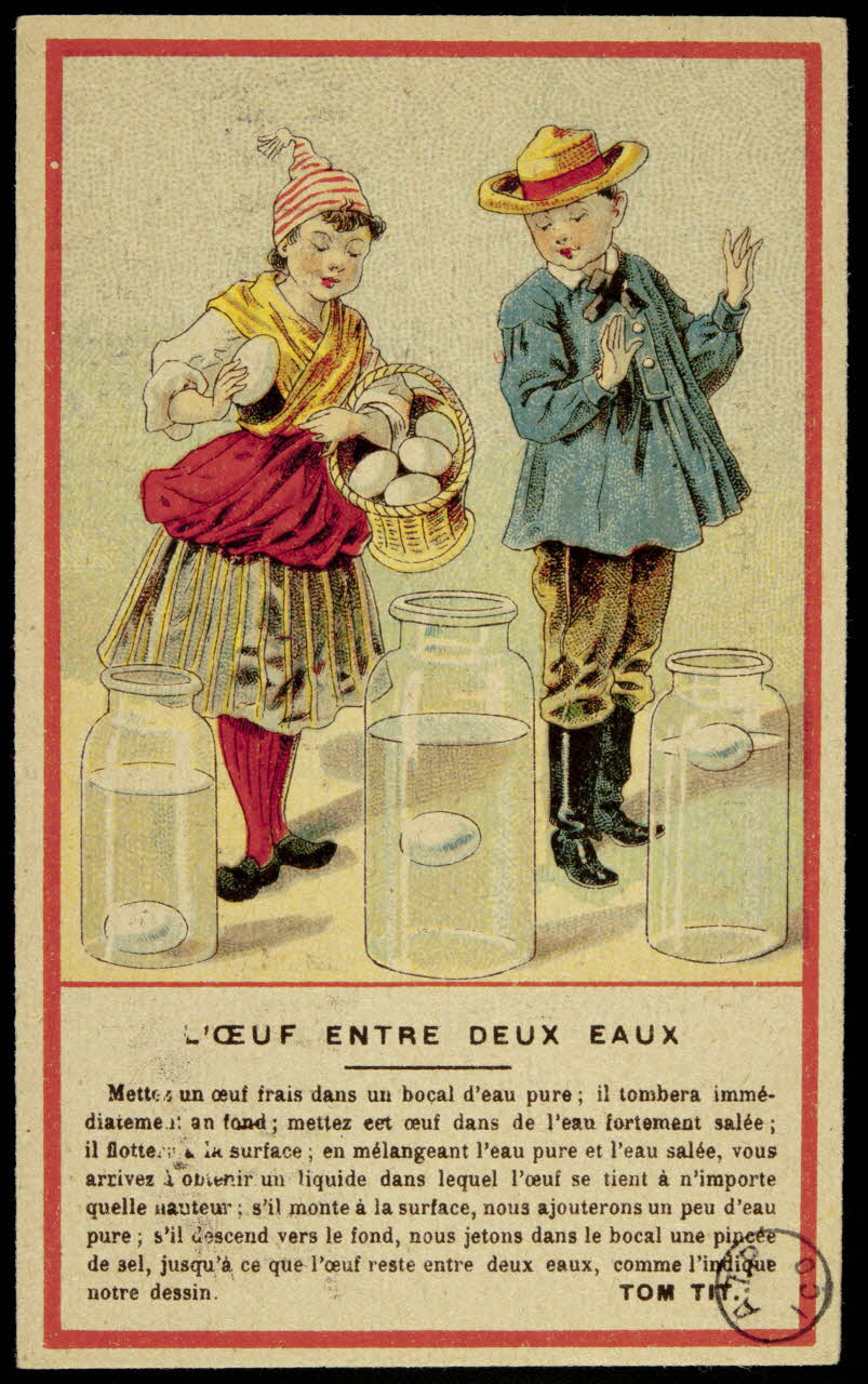 carte réclame L'OEUF ENTRE DEUX EAUX 1975.3.263 Photo