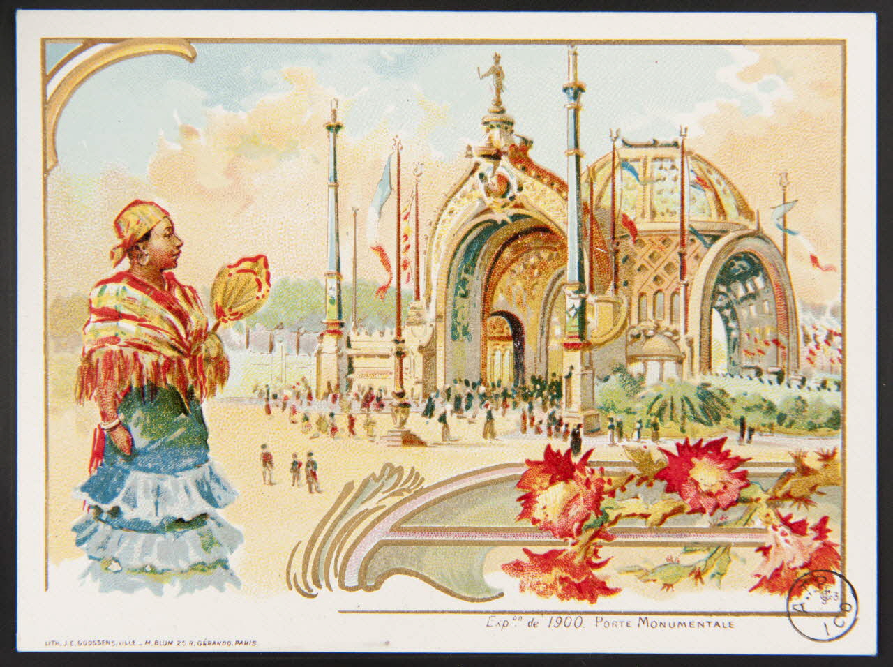 carte réclame Exp.on de 1900. PORTE MONUMENTALE 1975.3.345 Photo