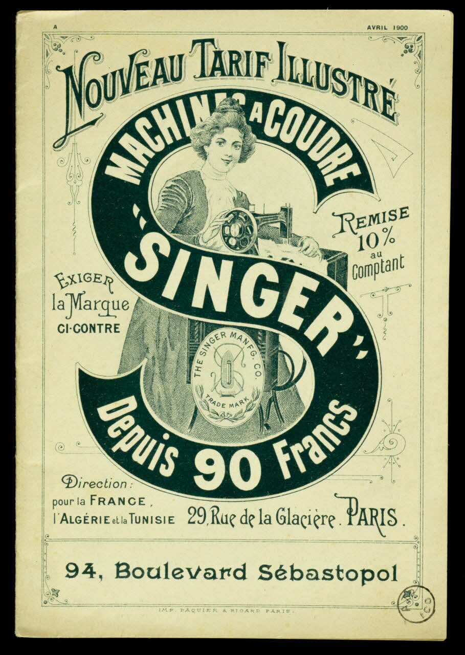 estampe MACHINE A COUDRE  SINGER 1975.3.352 Photo