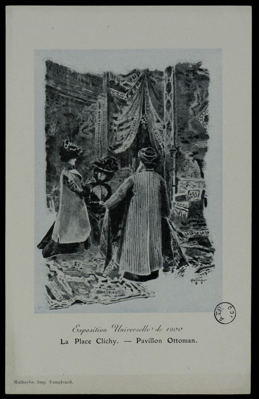 estampe Exposition Universelle de 1900  La Place Clichy. - Pavillon Ottoman. 1975.3.378 Photo
