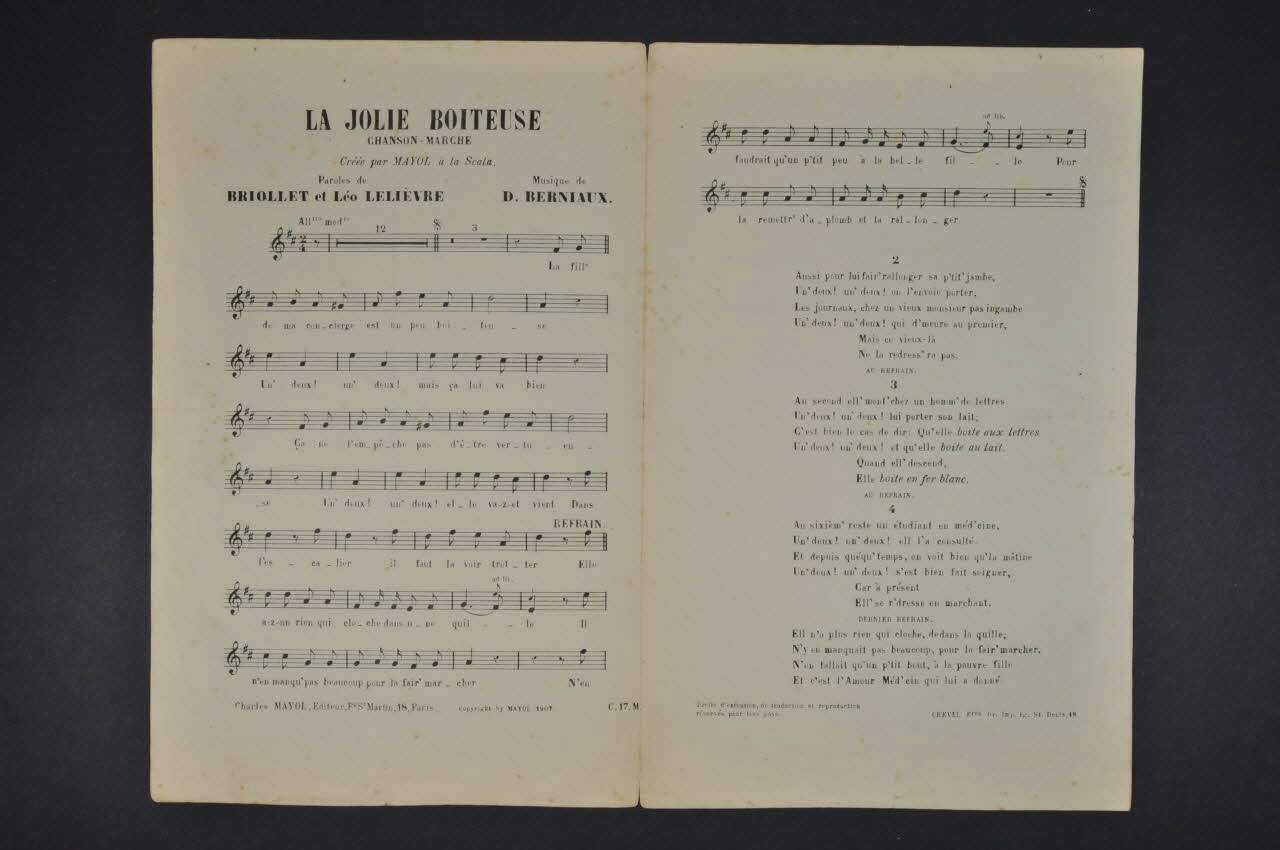 chanson petit format 1966.167.4 Photo Mucem