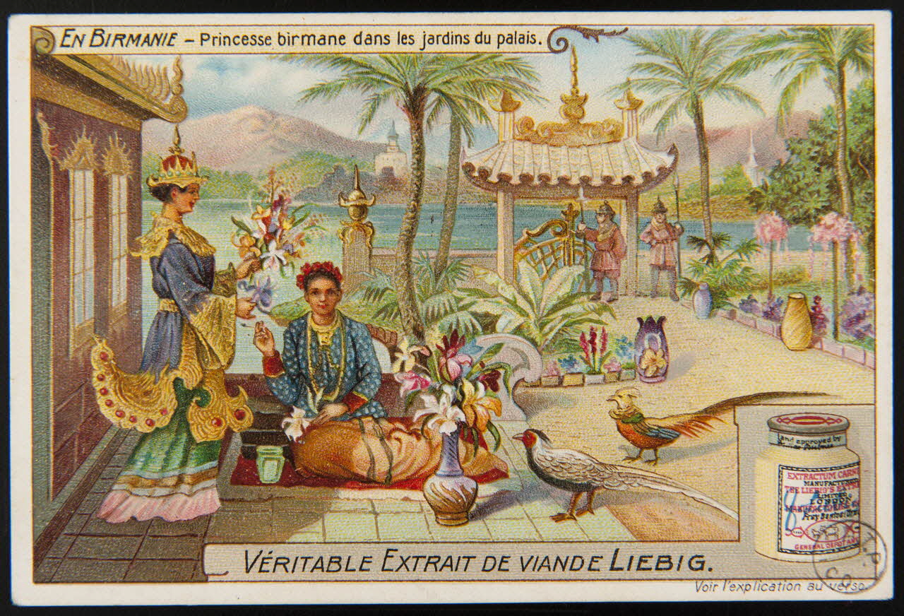 carte réclame EN BIRMANIE - Princesse birmane dans les jardins du palais. 1975.3.70 Photo