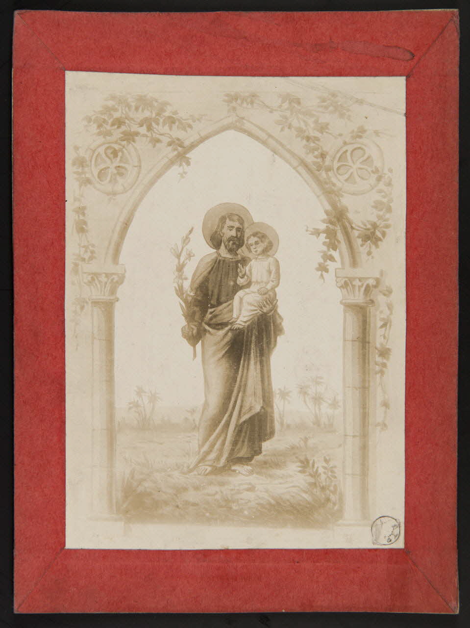 estampe Saint avec l'enfant Jésus 1975.37.123 Photo