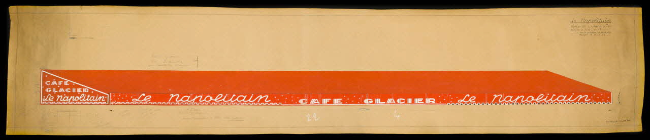 affiche Projet de lambrequin pour le café le Napolitain 1975.37.136 Photo