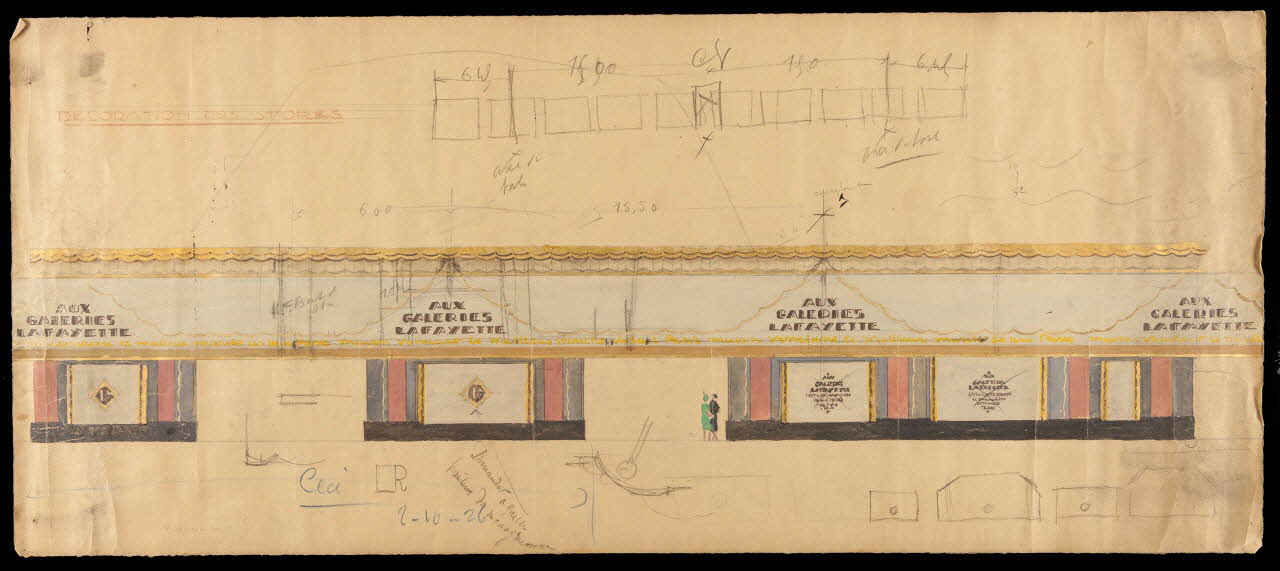 Prévost dessin Projet de lambrequin pour les Galeries Lafayette 1926 1975.37.142 Photo