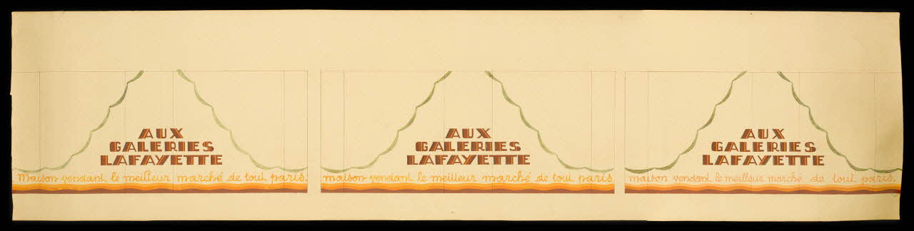 affiche Projet de lambrequin pour les Galeries Lafayette 1975.37.143 Photo