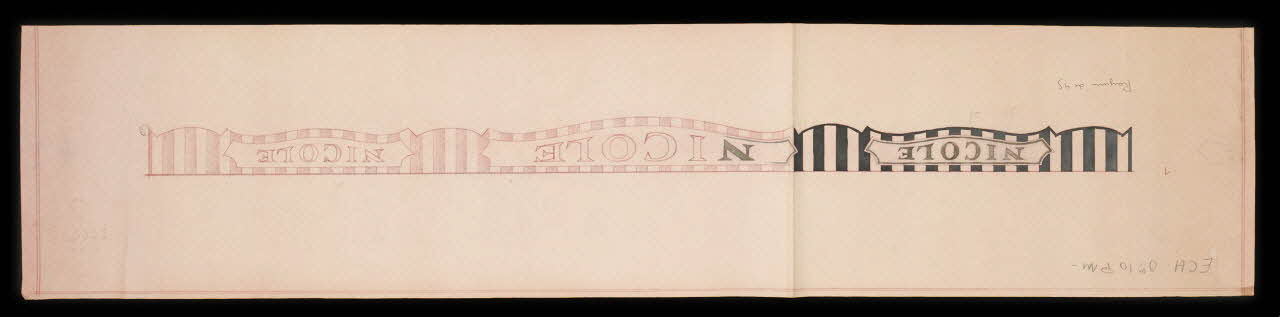 affiche Projet de lambrequin 1975.37.158 Photo