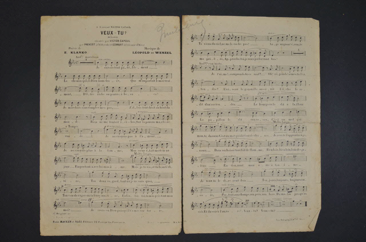 chanson petit format 1965.168.53 Photo Mucem
