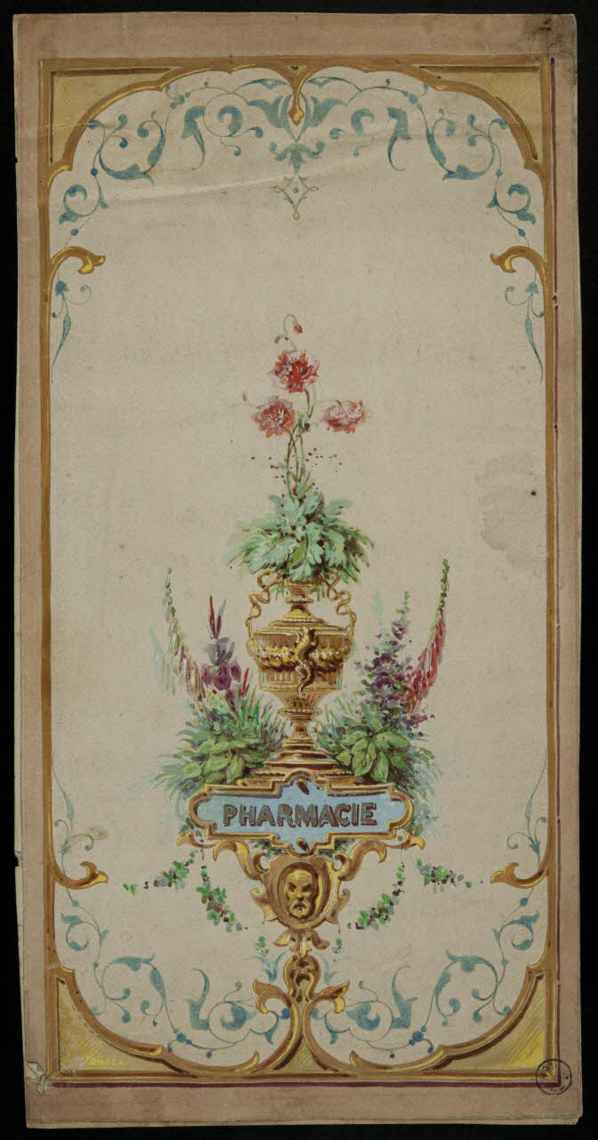 dessin Projet de store de boutique : pharmacie 1975.37.60 Photo