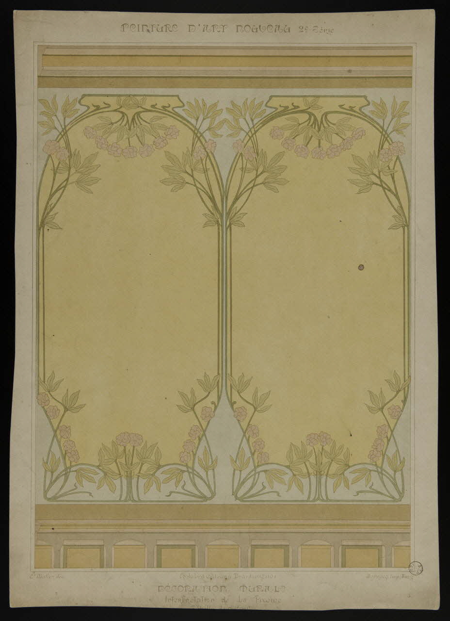 estampe PEINTURE D'ART NOUVEAU  DECORATION MURALE 1975.37.68 Photo