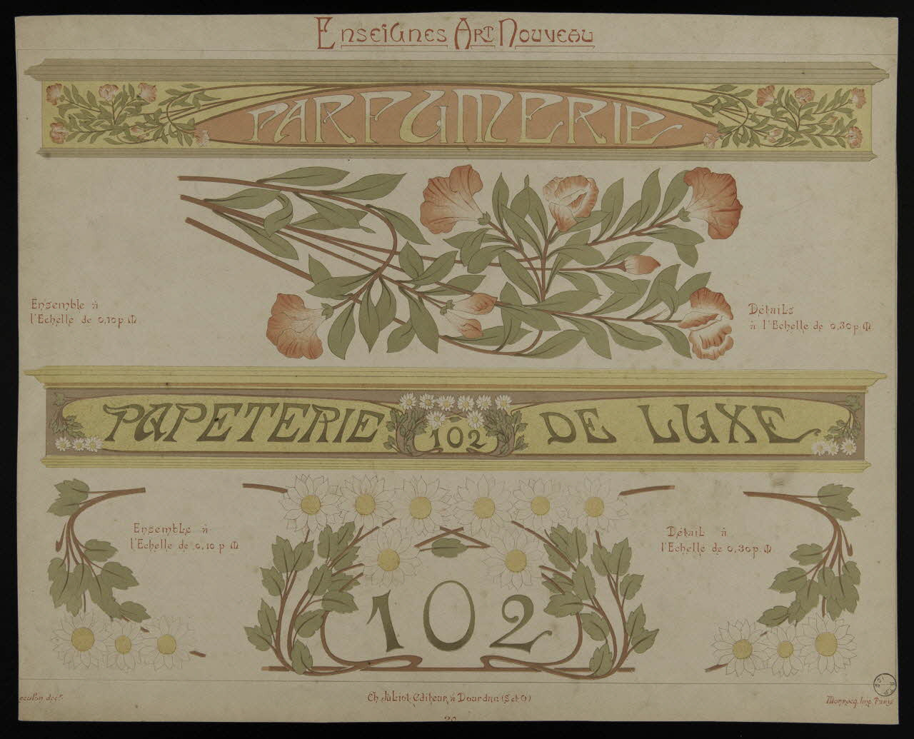 estampe ENSEIGNES ART NOUVEAU 1975.37.73 Photo