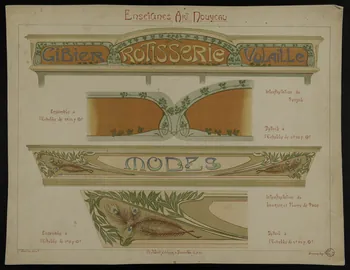 estampe ENSEIGNES ART NOUVEAU 1975.37.74 Photo