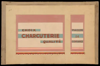 dessin CHOIX  CHARCUTERIE  QUALITE  MAISON  DE  CONFIANCE 1975.37.80  Photo