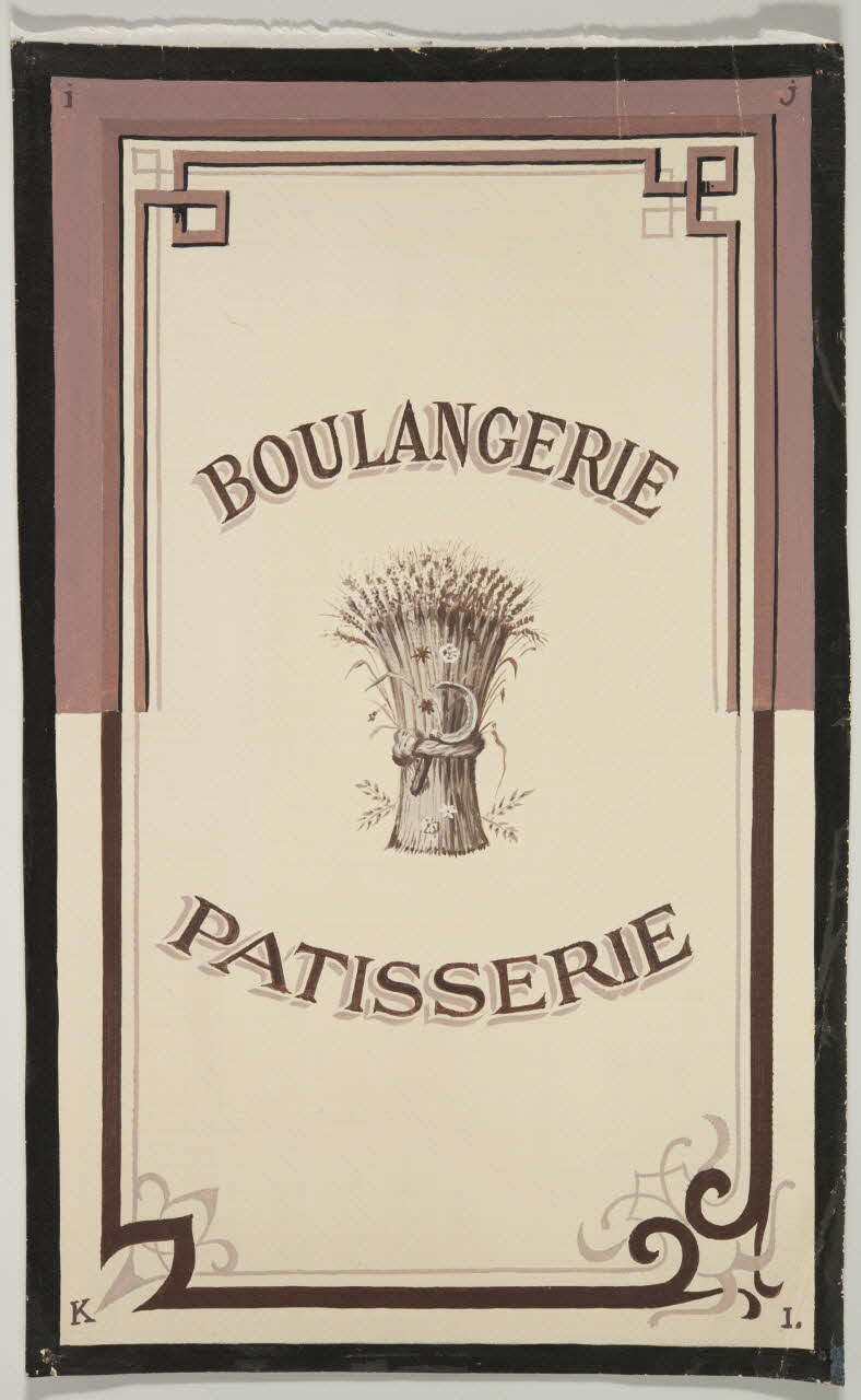 dessin Projet de store de boulangerie : gerbe de blé 1975.37.87 Photo