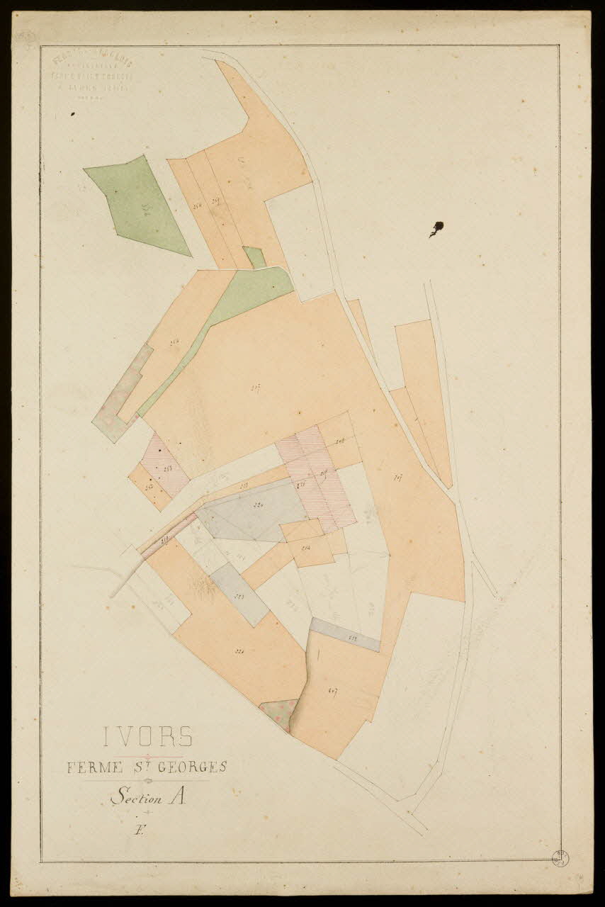Fernand Langlois partie d'un ensemble de dessins IVORS  FERME ST GEORGES  Section A  F. Ile-de-France, France 1870-1880 1975.42.17 Photo