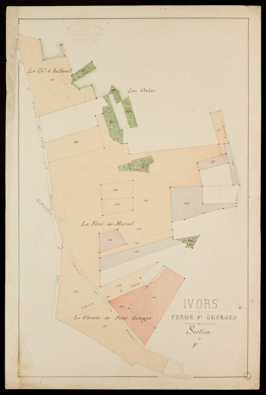 Fernand Langlois partie d'un ensemble de dessins IVORS  FERME ST GEORGES  Section  F. Ile-de-France, France 1870-1880 1975.42.19 Photo