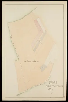 Fernand Langlois partie d'un ensemble de dessins IVORS  FERME ST GEORGES  Section  F. Ile-de-France, France 1870-1880 1975.42.20 Photo