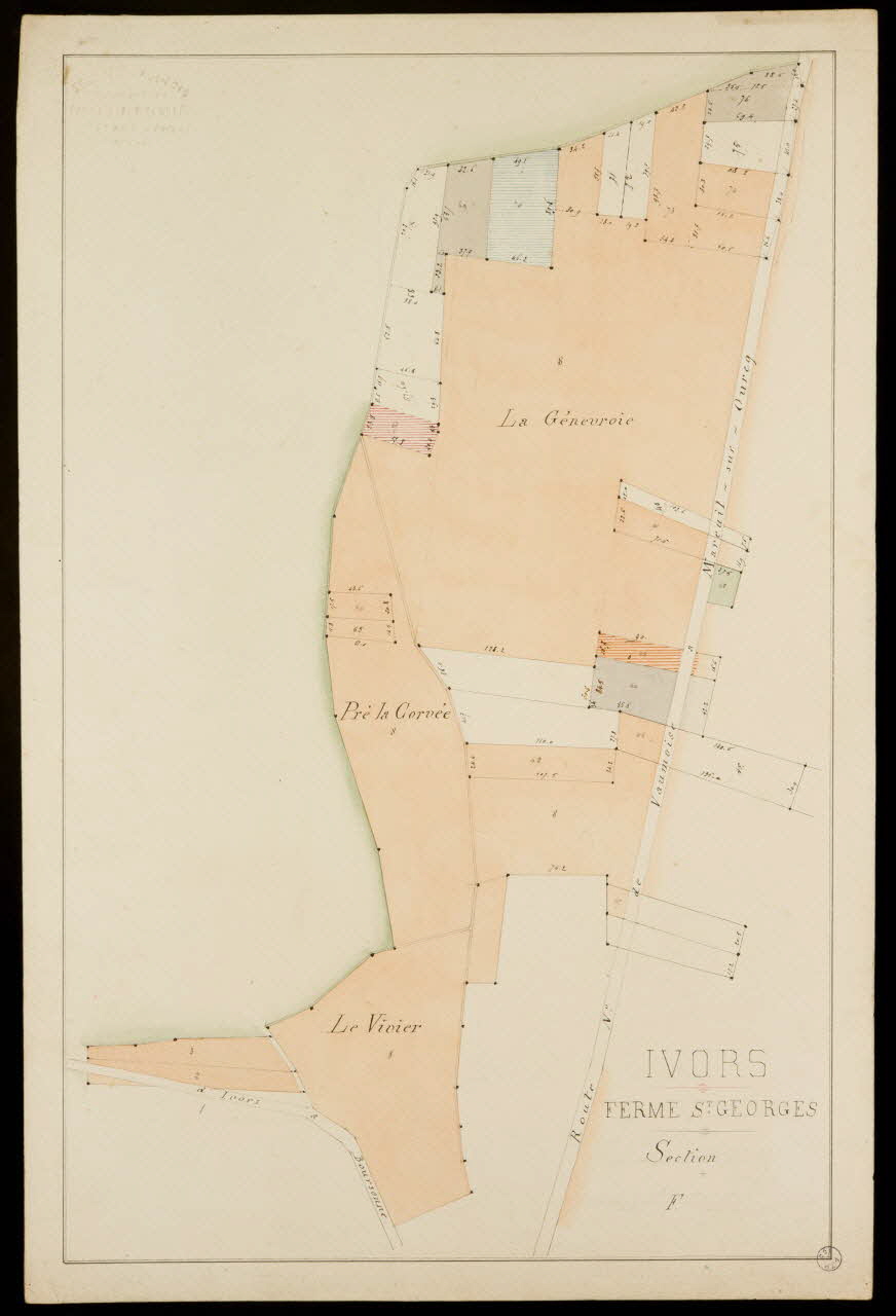 Fernand Langlois partie d'un ensemble de dessins IVORS  FERME ST GEORGES  Section  F. Ile-de-France, France 1870-1880 1975.42.21 Photo