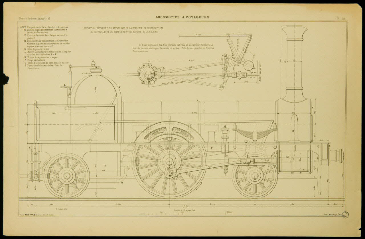 estampe LOCOMOTIVE A VOYAGEURS 1975.42.40 Photo