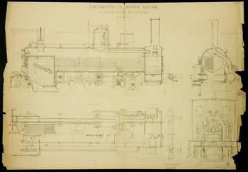 Monrocq Frères estampe LOCOMOTIVE A GRANDE VITESSE  A QUATRE ROUES ACCOUPLEES. 1878/5/1 1975.42.44  Photo