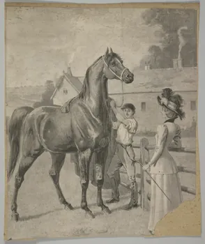 estampe Ecuyer et jeune femme 1975.46.106 Photo