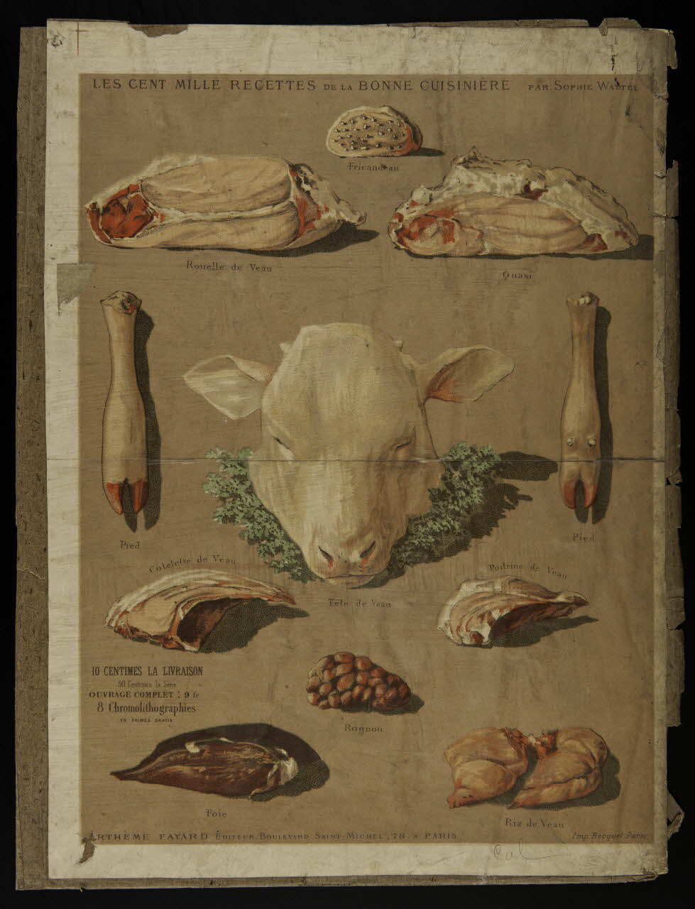 estampe LES CENT MILLE RECETTES DE LA BONNE CUISINIERE 1975.46.137 Photo