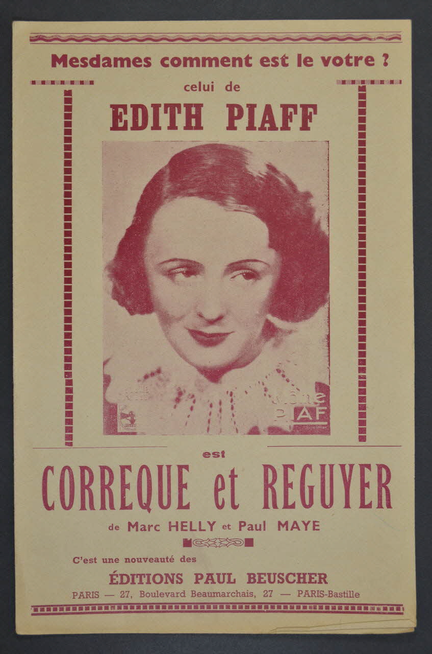 Paul Mayé ; Marc Hély ; Paul Beuscher chanson petit format 1938 1966.170.2 Photo Mucem