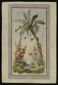 Dailland E. dessin Projet de store de boutique : scène exotique 1880 1975.46.19 Photo