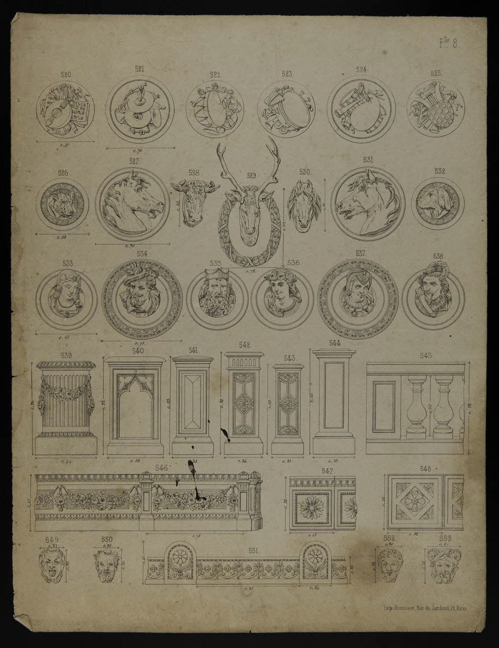 estampe Médaillons et ornementations 1975.46.193 Photo