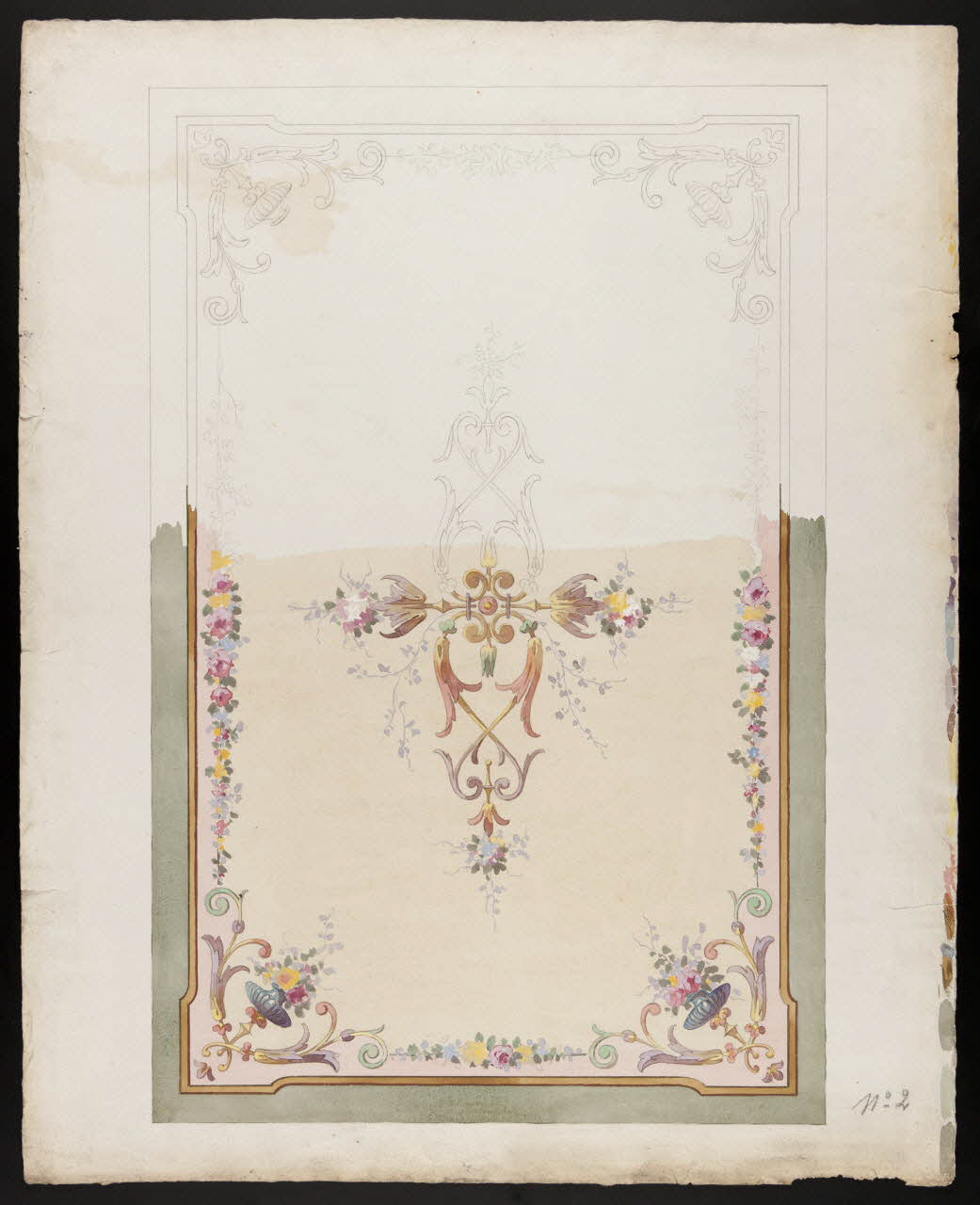 dessin Maquette de plafond 1975.46.2  Photo
