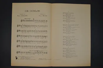 Paul Colline ; Paul Mayé ; Paul Gesky ; Raoul Breton chanson petit format 1928 1966.170.3  Photo Mucem