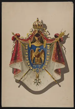 Dailland E. dessin Maquette de store portant l'aigle de Napoléon 1880 1975.46.233 Photo
