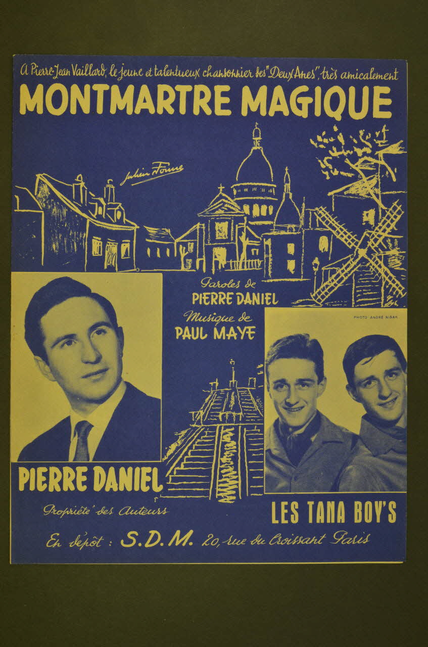 Paul Mayé ; Pierre Daniel ; S.D.M.; chanson petit format 1959 1966.170.7 Photo Mucem