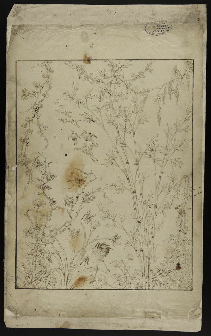 Dailland E. dessin Projet de store japonisant 1880 1975.46.24 Photo