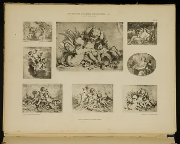 album OEUVRES DE BOUCHER, FRAGONARD, ECT.  SERIE DES NUS  AMours et Enfants, par François Boucher. 1975.46.240.12 Photo