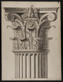 Dailland E. ; Fuchs N. dessin Chapiteau corinthien 1835 1975.46.32 Photo