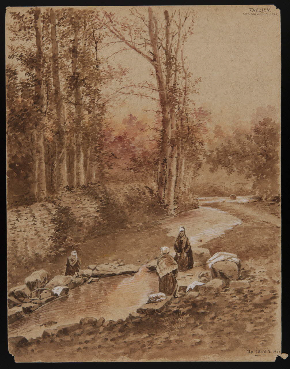 Dailland E. ; Benoist Louis dessin Un lavoir 1907 1975.46.34 Photo