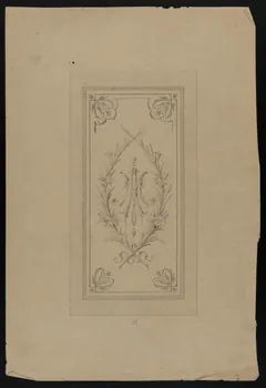 Dailland E. dessin Projet de store de boutique aux initiales M.A. 1880 1975.46.40 Photo