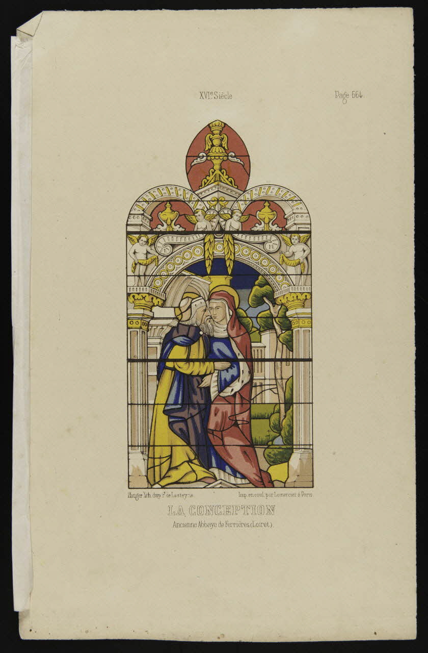 estampe LA CONCEPTION  Ancienne Abbaye de Ferrières (Loiret). 1975.46.42 Photo